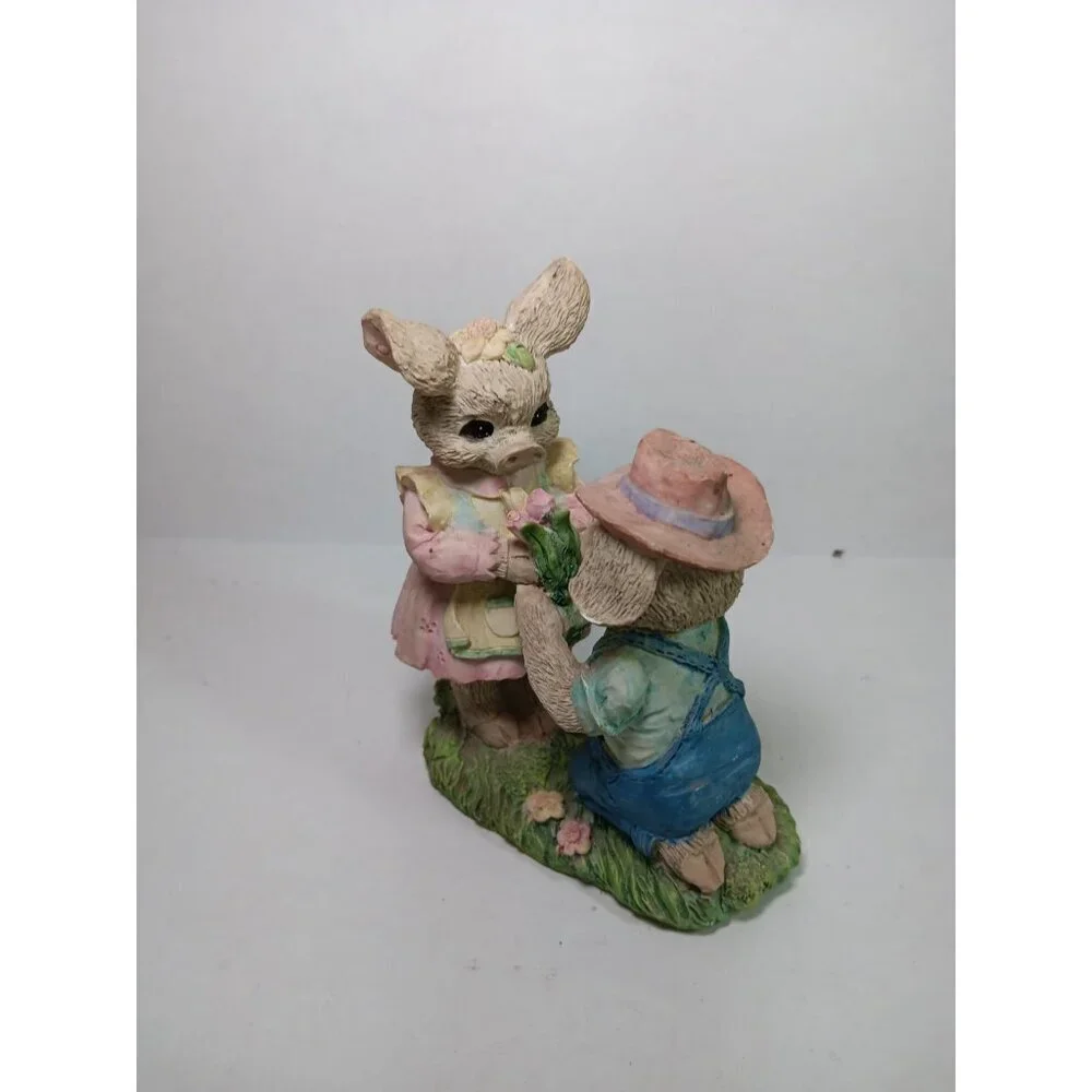 Vintage Albert Price Products Cute Country Chic Pigs In Love Figurine Collectibl